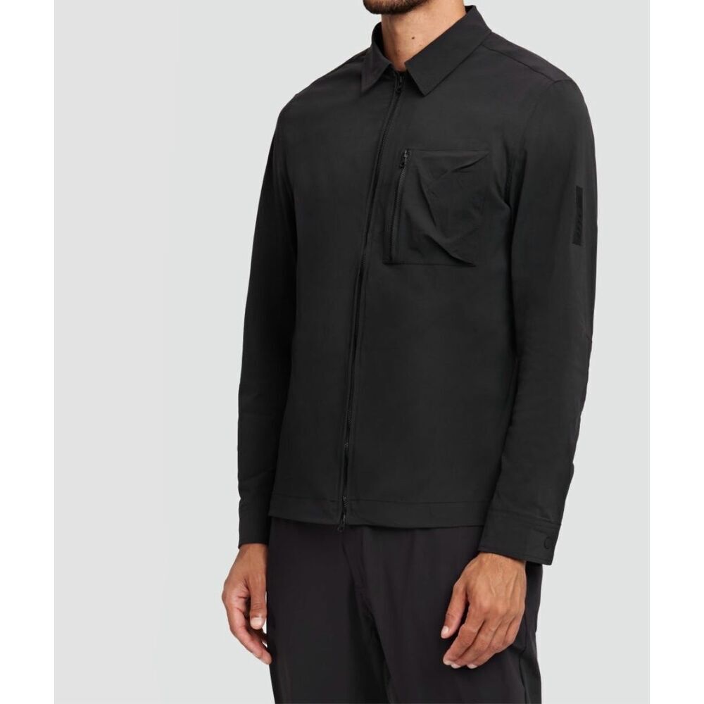NWOT MAAP Ultra Minimalist Motion Long Sleeve Zip Up Black Shirt Men’s XXL